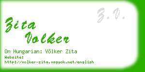 zita volker business card