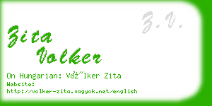 zita volker business card